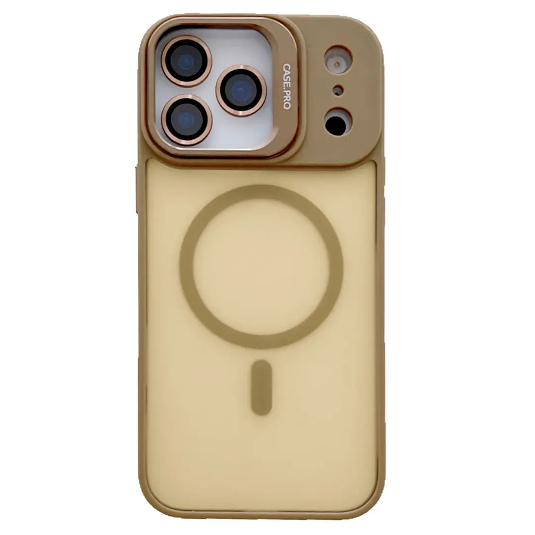 iPhone 17 Pro MagSafe Smoke Camera Stand Case Brown